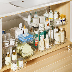 Delamu kitchen pantry dividers help separate items efficiently.