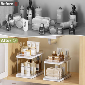 Delamu multi-purpose storage suits bathroom, kitchen, and pantry needs.