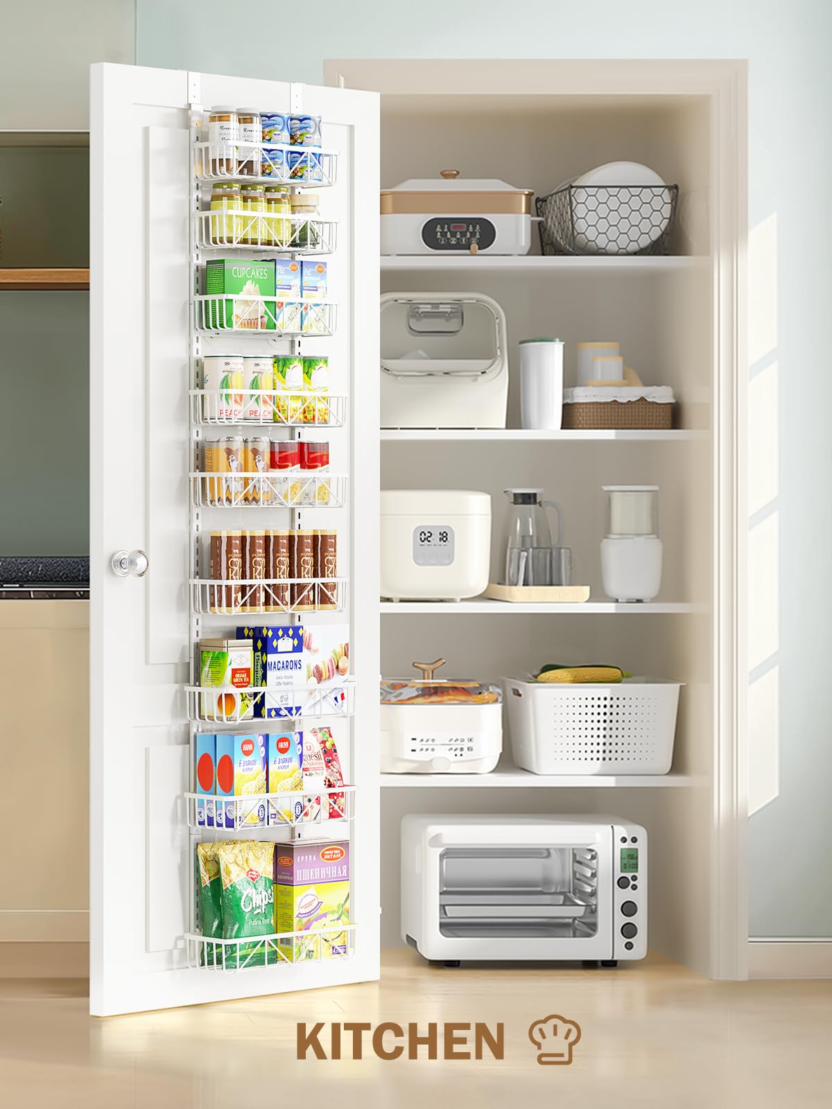 Delamu compact storage setup demonstrates vertical spice and snack organization