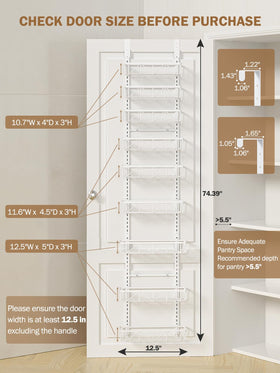 Delamu 9-tier spice rack baskets shown for organized spice storage