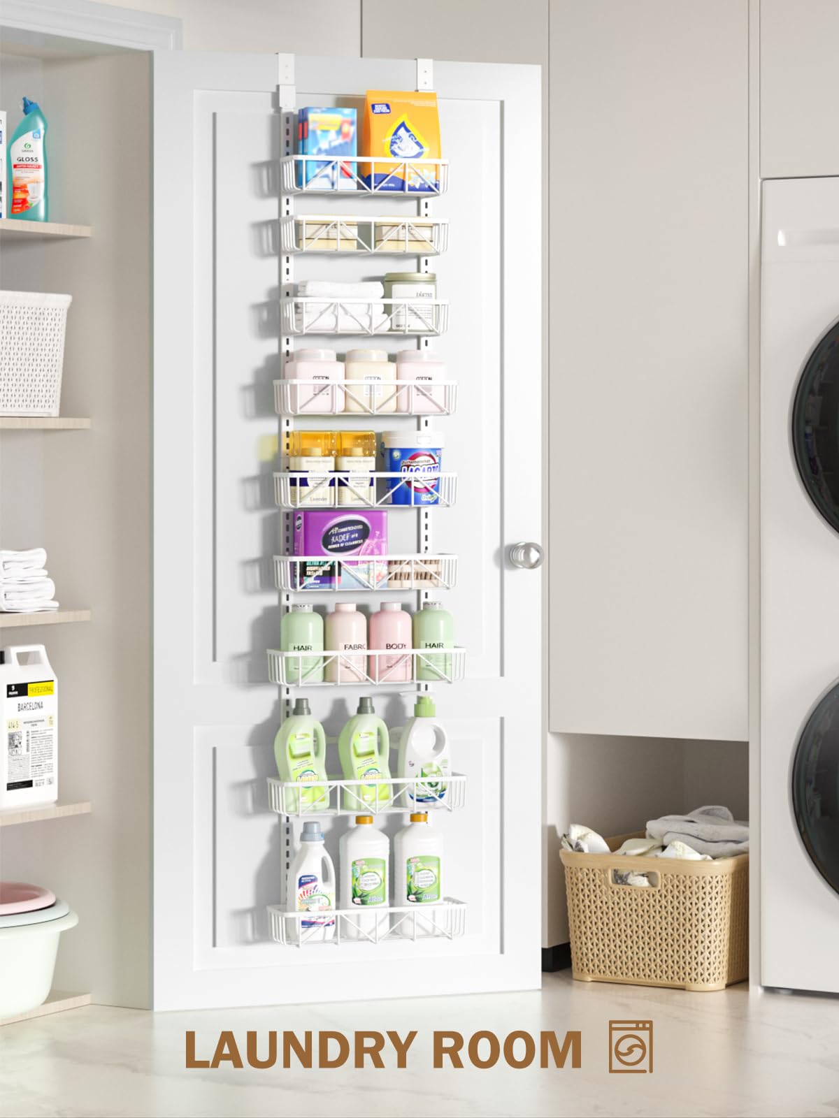 Delamu white 9-tier organizer showcasing clean, modern look
