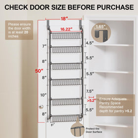 Delamu pantry door spice rack showing organized jars in a tidy cabinet