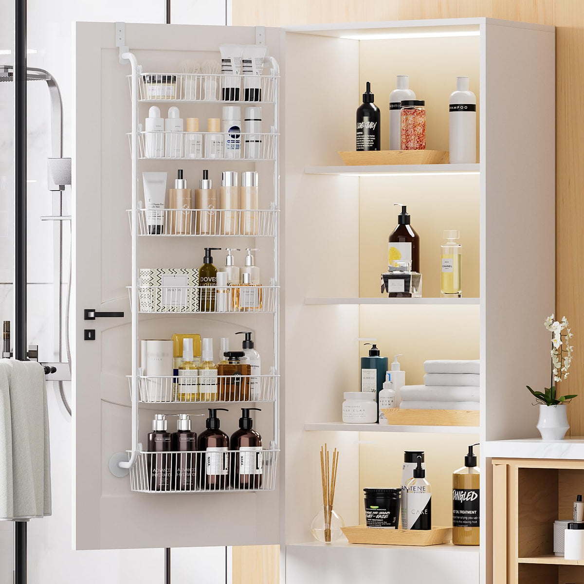 Delamu powder-coated metal frame for durable pantry storage