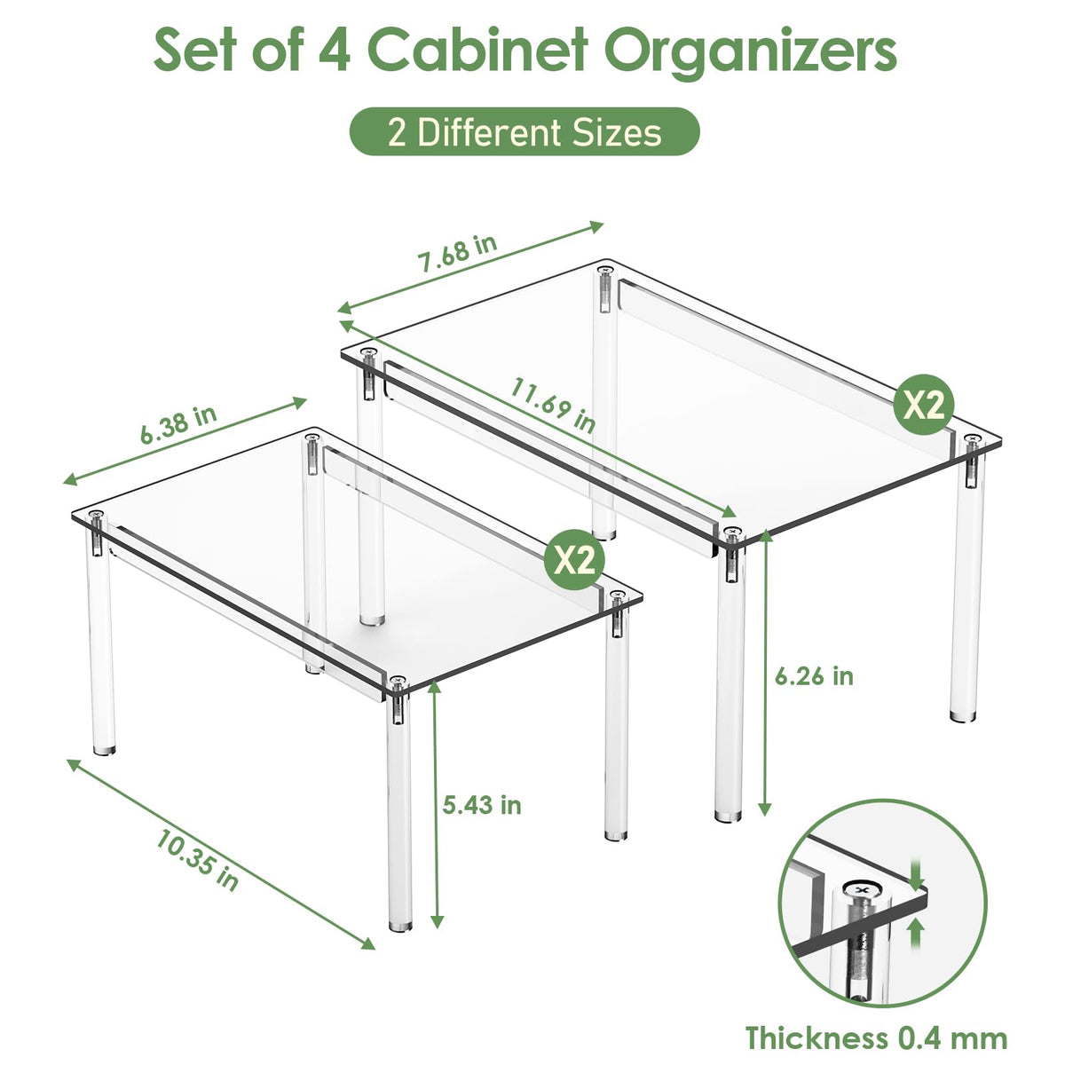 Delamu non-slip pads protect cabinet surfaces during everyday use.