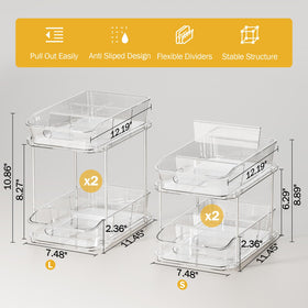 Delamu pull-out design enables easy reach of deep shelves.
