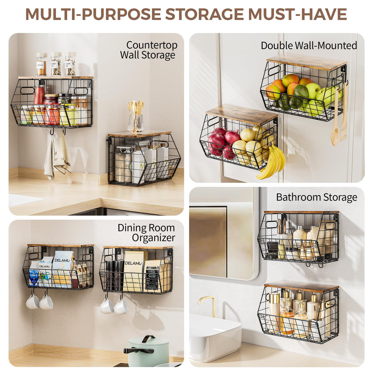 Delamu removable bamboo lid provides flat surface for spices or snacks.