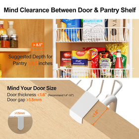 Delamu six-basket pantry storage keeps spices within reach
