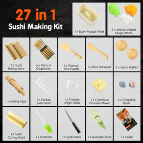 Delamu bamboo sushi mats for authentic rolling and clean setup