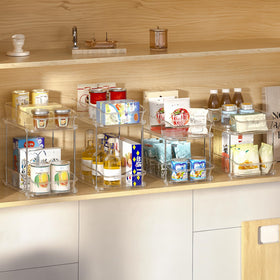 Delamu under-sink storage with transparent panels helps quick checks.