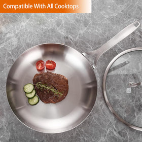 DELARLO 18/10 food-grade surface resists staining for safe cooking.