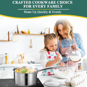 DELARLO durable tri-ply construction for home and pro kitchens