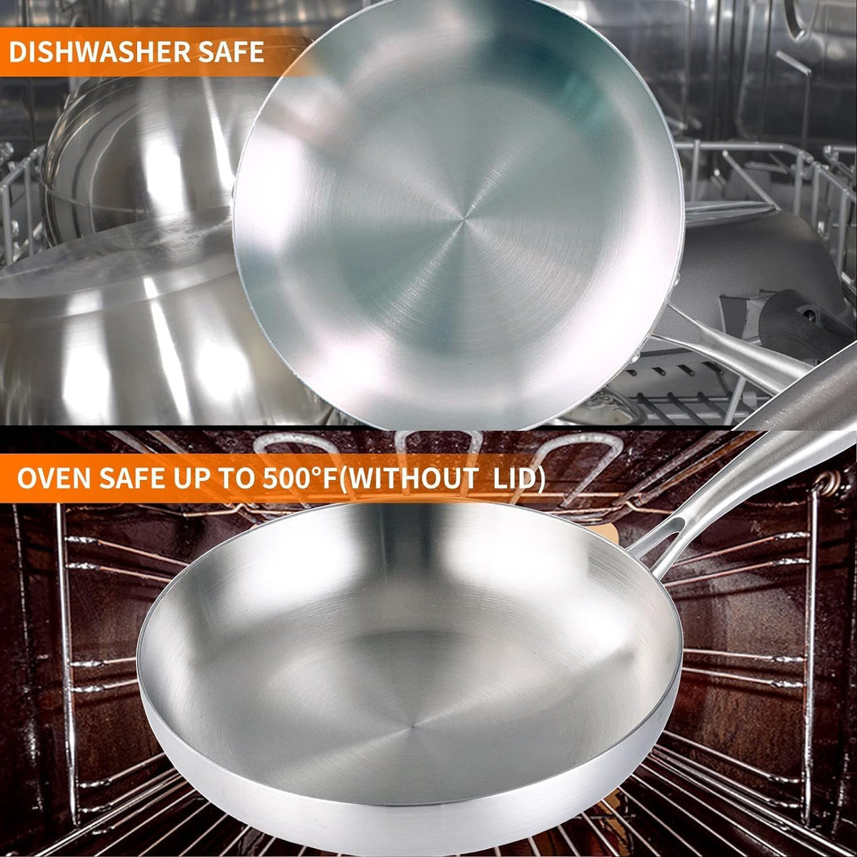 Delarlo smooth rivet-free interior supports easy cleaning and food release