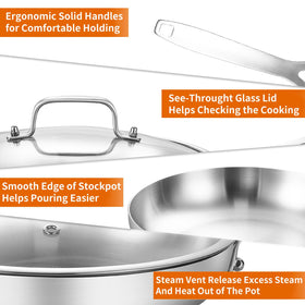 DELARLO stay-cool handle pan keeps hands comfortable during cooking.