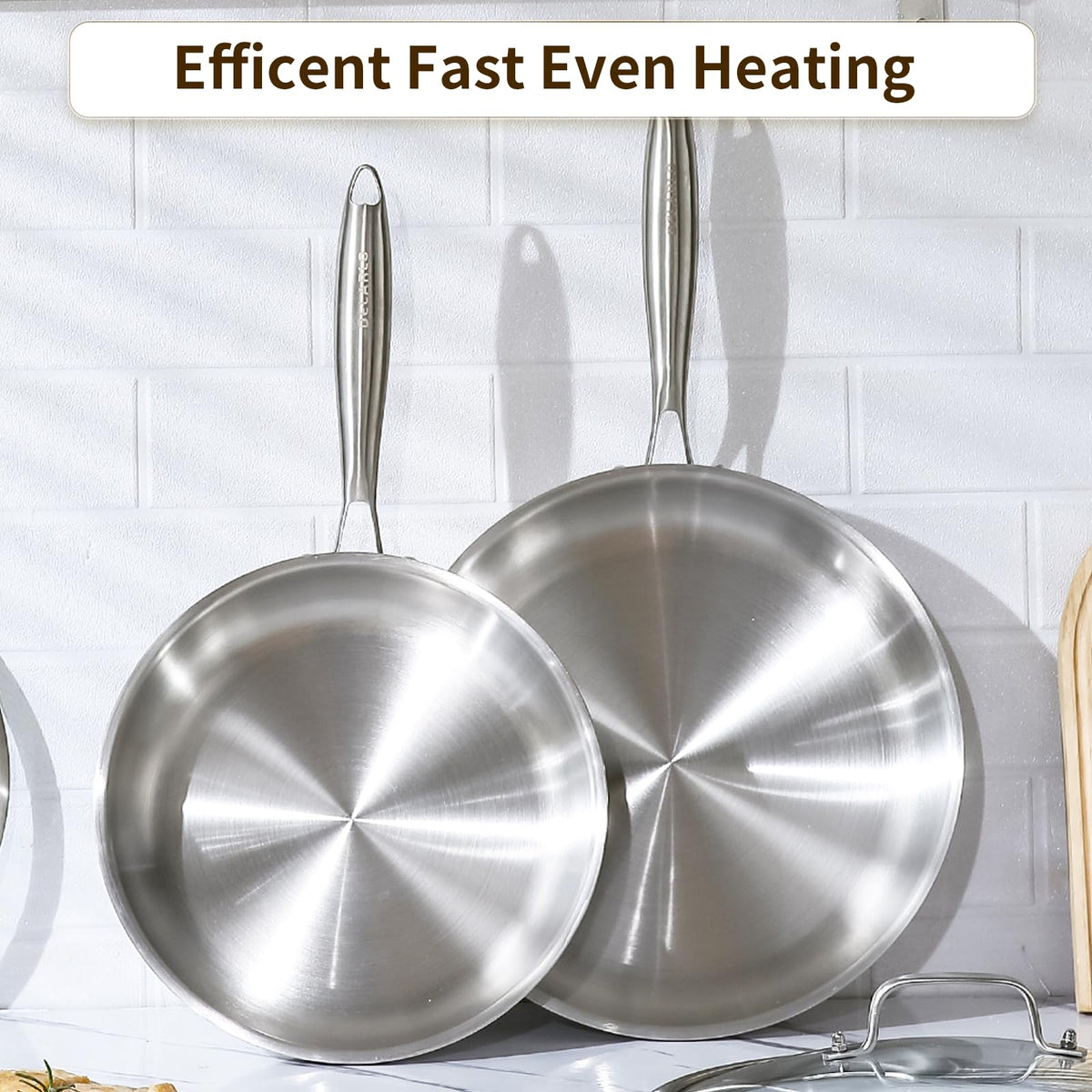 DELARLO tri-ply pan on all cooktops supports versatile kitchen use.