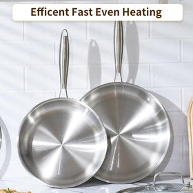 DELARLO tri-ply pan on all cooktops supports versatile kitchen use.