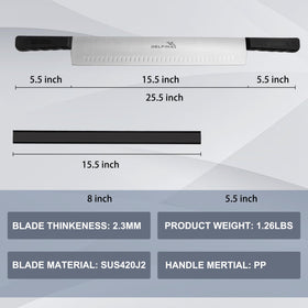 Delfina mirror-polished blade cleans easily after use