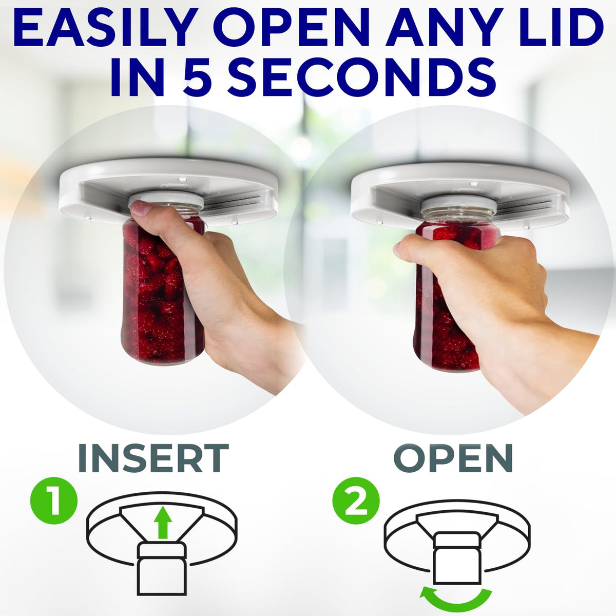 Delfori jar opener handles lids of varying sizes for versatile kitchen tasks