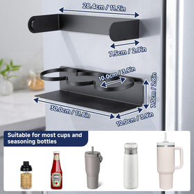 DELITON 2-in-1 organizer saves space in small kitchens.