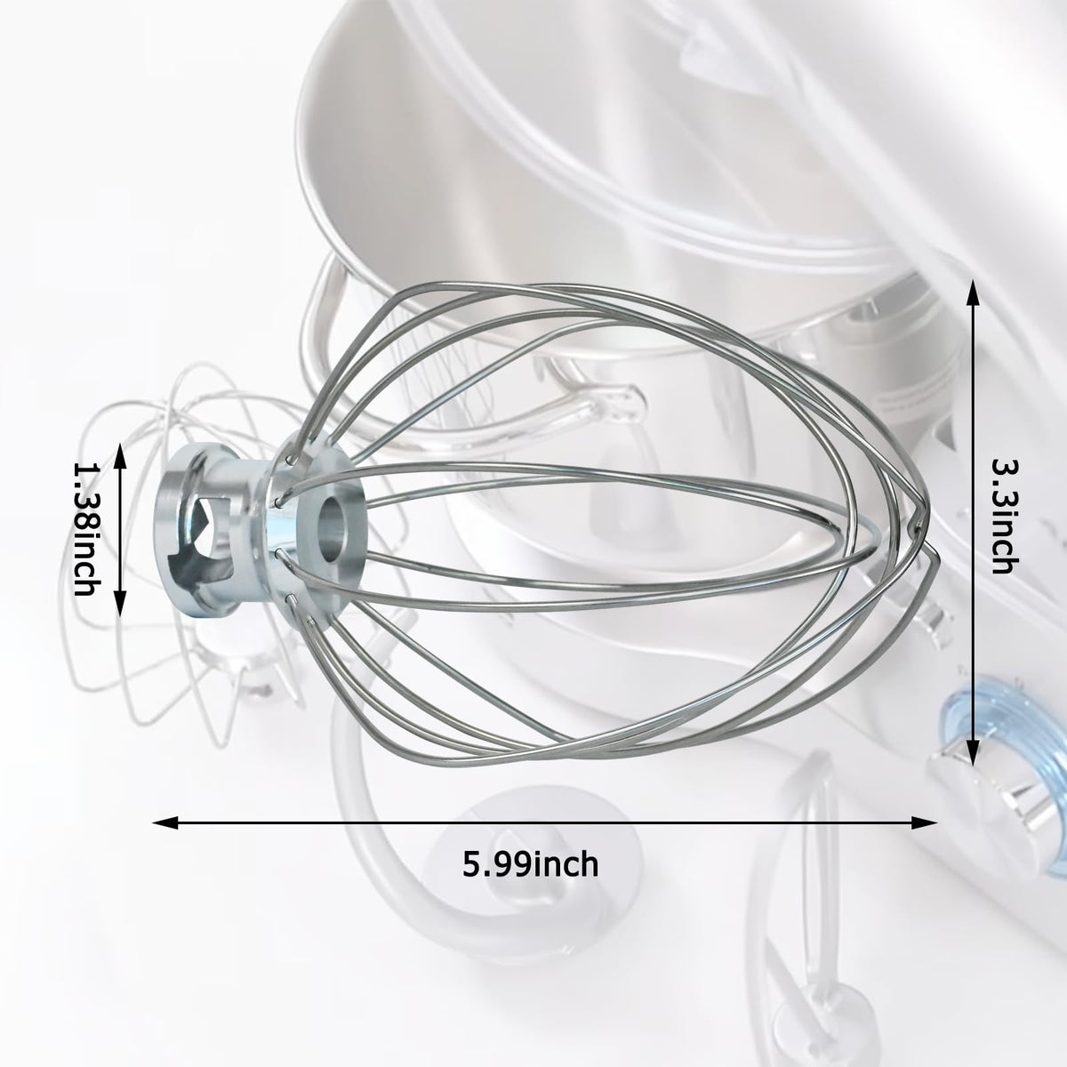 Delixike Eclectrics all-metal stand mixer wire whisk adds durability during heavy batters
