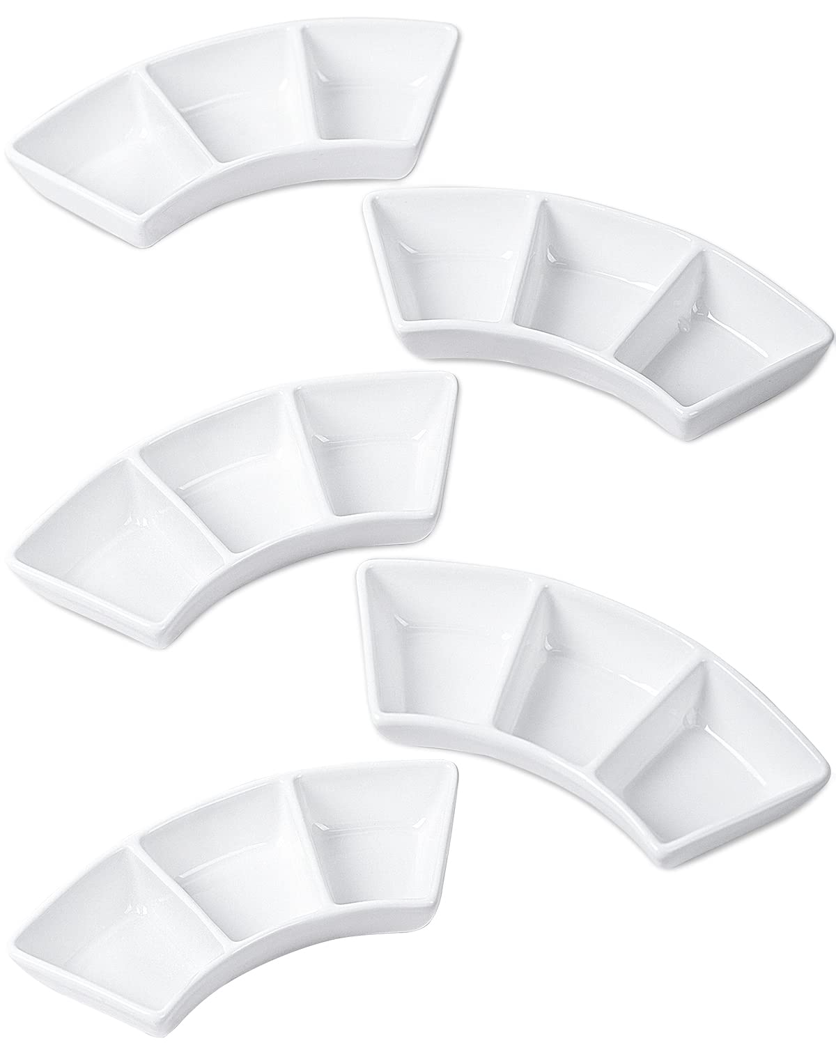 DELLING ceramic dipping bowls set on table showing organized sauces