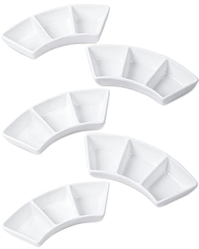 DELLING ceramic dipping bowls set on table showing organized sauces