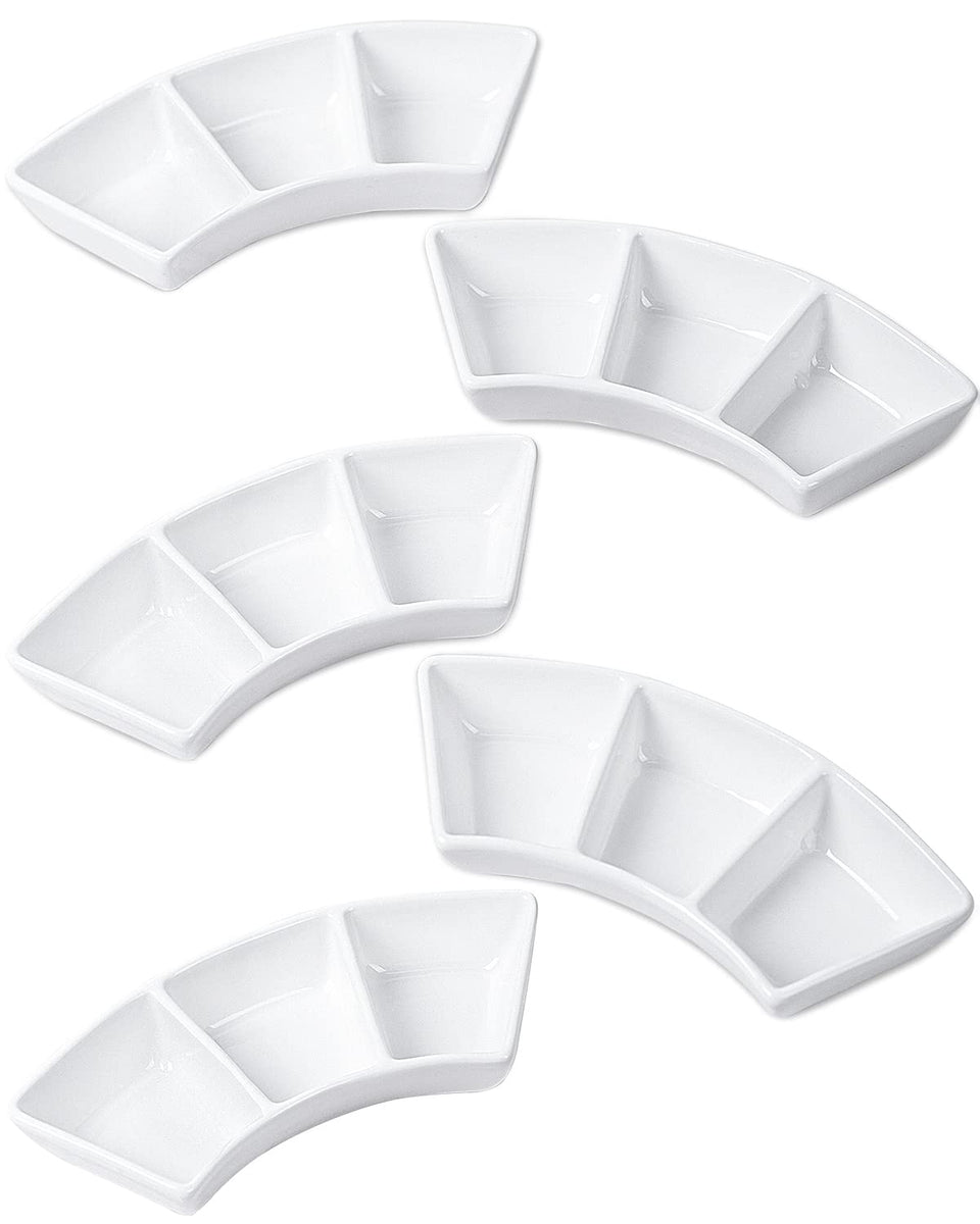 DELLING ceramic dipping bowls set on table showing organized sauces