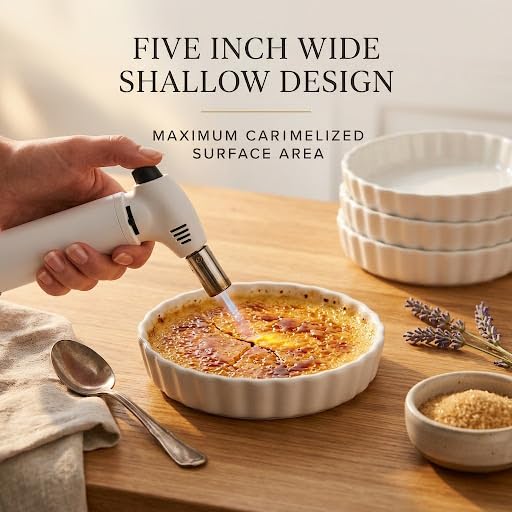 DELLING creme brulee dishes microwave-safe for quick reheats.