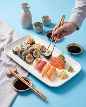 DELLING porcelain platter glaze close-up shows a durable, stain-resistant finish