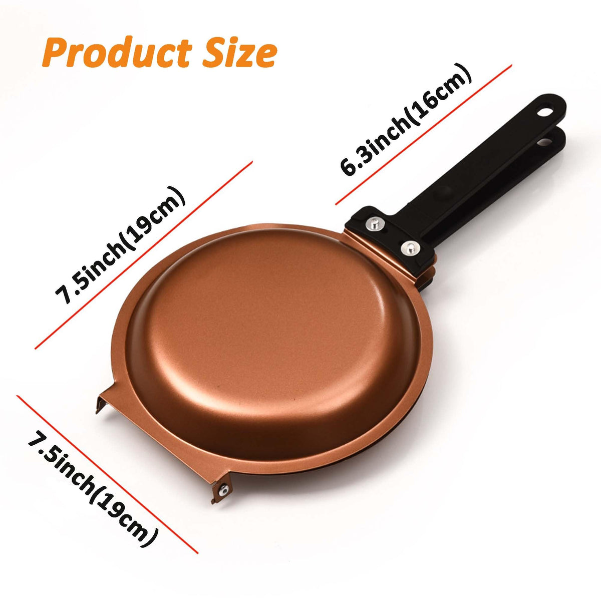 DelloidMaz flip-design pan lets you cook on both sides for even browning.