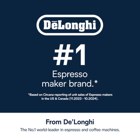 De'Longhi DLSC080 tamper stainless steel base for durable, precise puck formation.