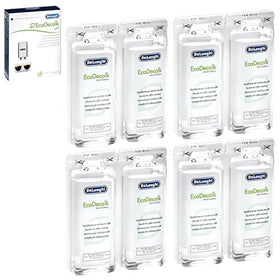 De'Longhi EcoDecalk sachets in an 8-pack for easy descaling of coffee machines