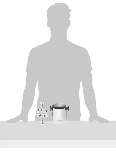 De'Longhi knock box with plastic handles for easy grip and emptying.