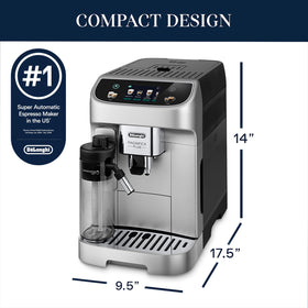 De'Longhi Magnifica Plus automatic milk frothing for café style textures