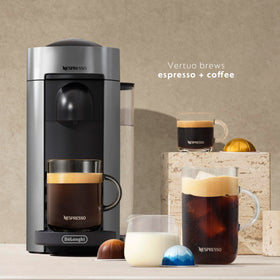De'Longhi VertuoPlus capsule-ejection area shown for easy cleanup.