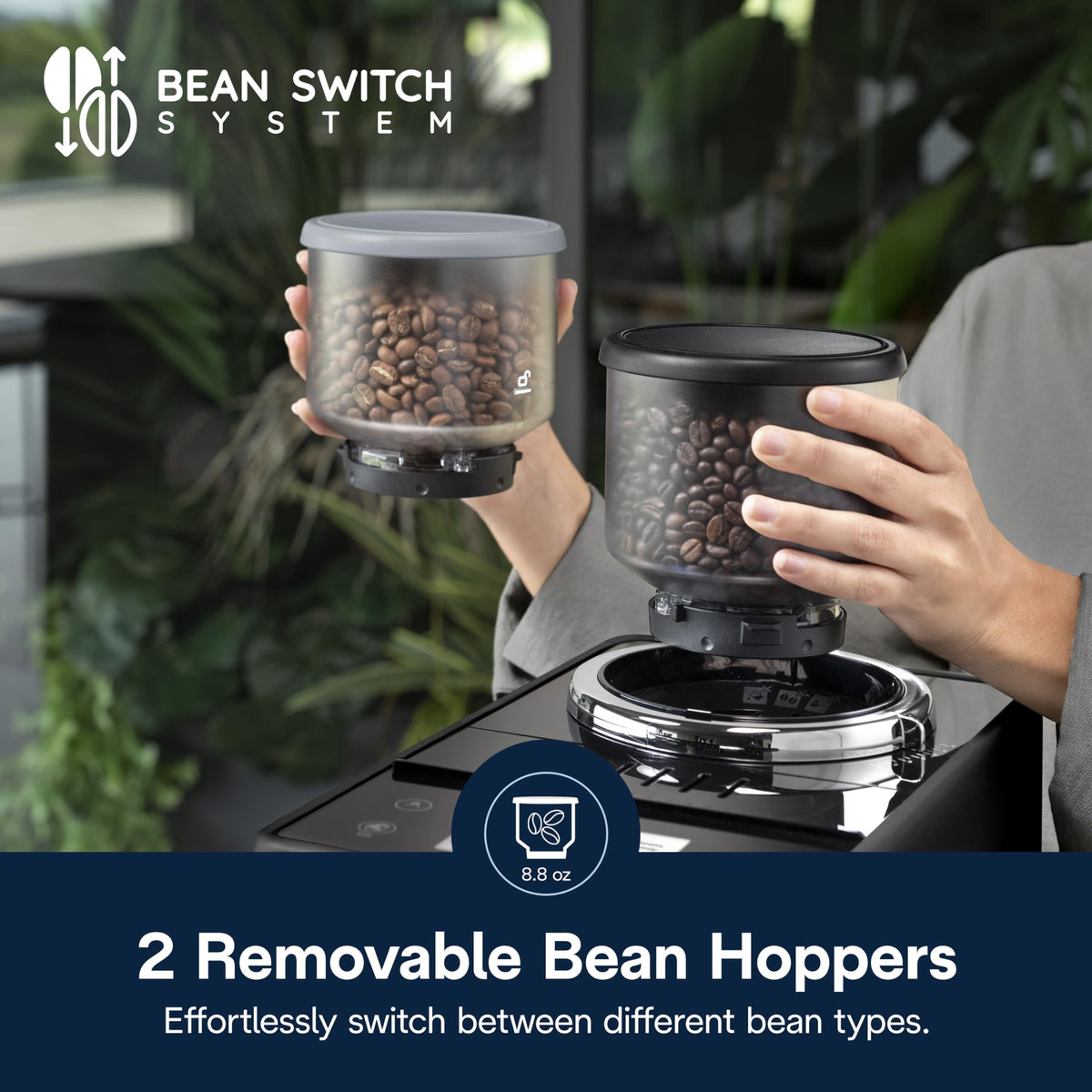 Automatic milk frother produces velvety froth for lattes and cappuccinos