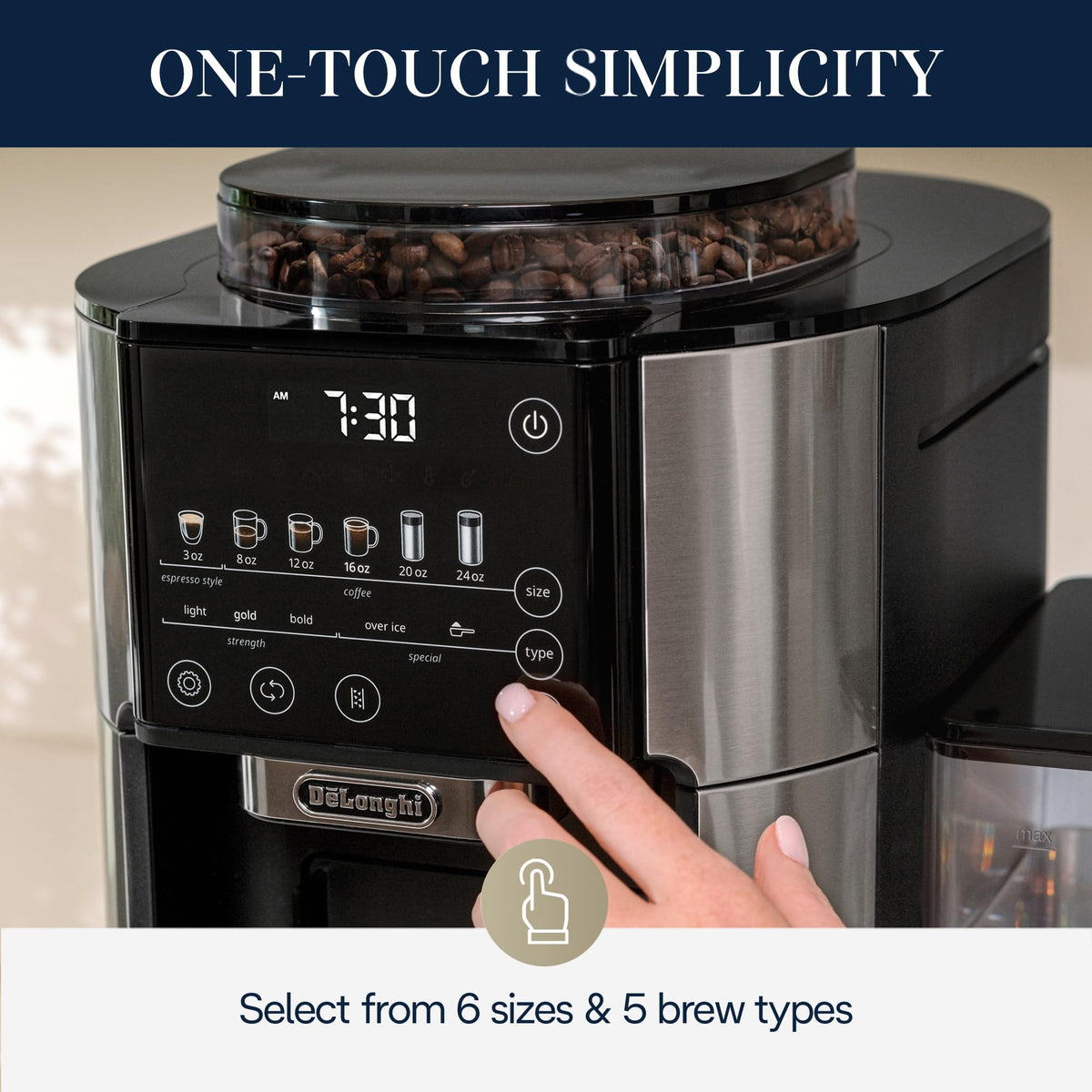 De'Longhi True Brew One-Touch Brew for consistent coffee