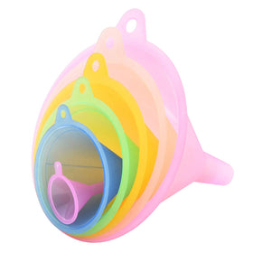 Delove funnel set 6 all sizes enables versatile kitchen transfers and mess-free pouring.