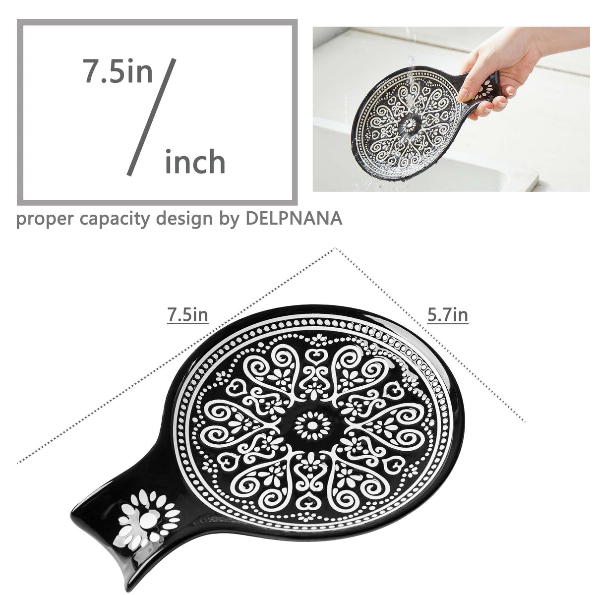 Delpnana ceramic spoon rest makes a thoughtful gift for cooking lovers