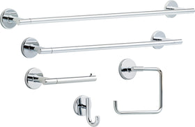 Delta Trinsic chrome finish complements modern bathroom faucets for cohesive styling.