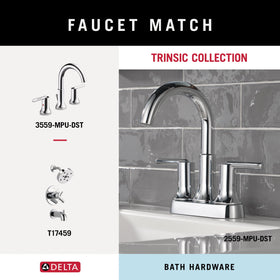 Delta Trinsic dimensions fit neatly in compact bathrooms without crowding.
