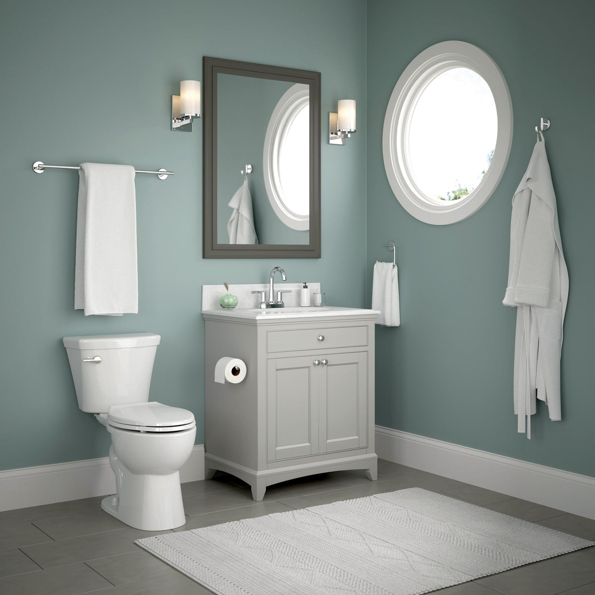 Delta Trinsic chrome finish resists tarnish to maintain a bright look.