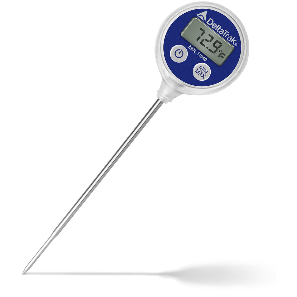 DeltaTrak 11040 digital meat thermometer with stainless steel probe for precise cooking