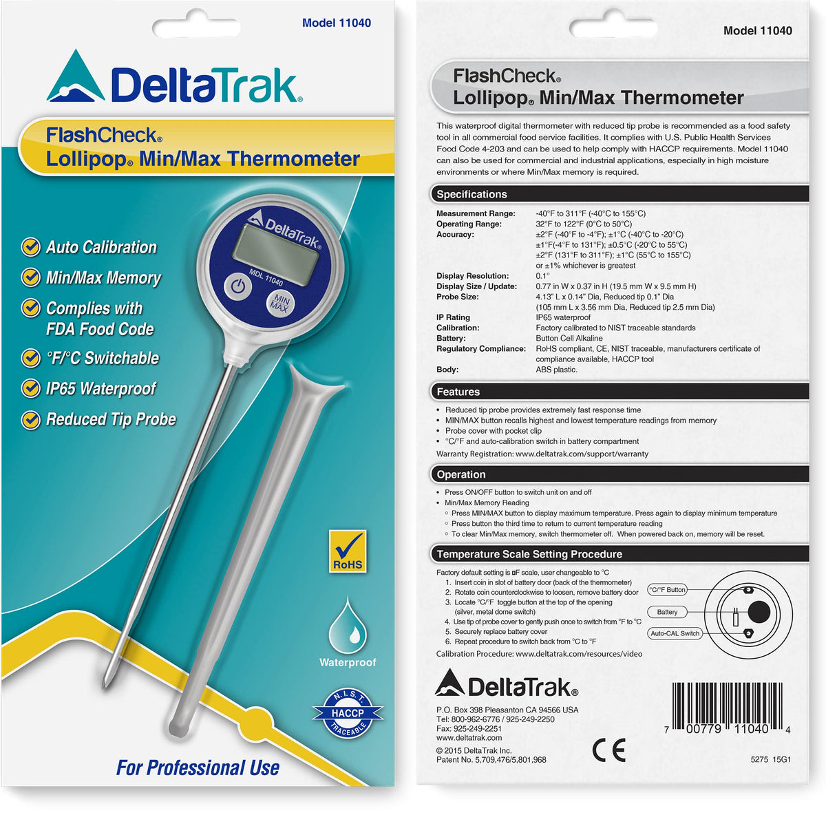 DeltaTrak 11040 in use at grill for precise searing and candy making