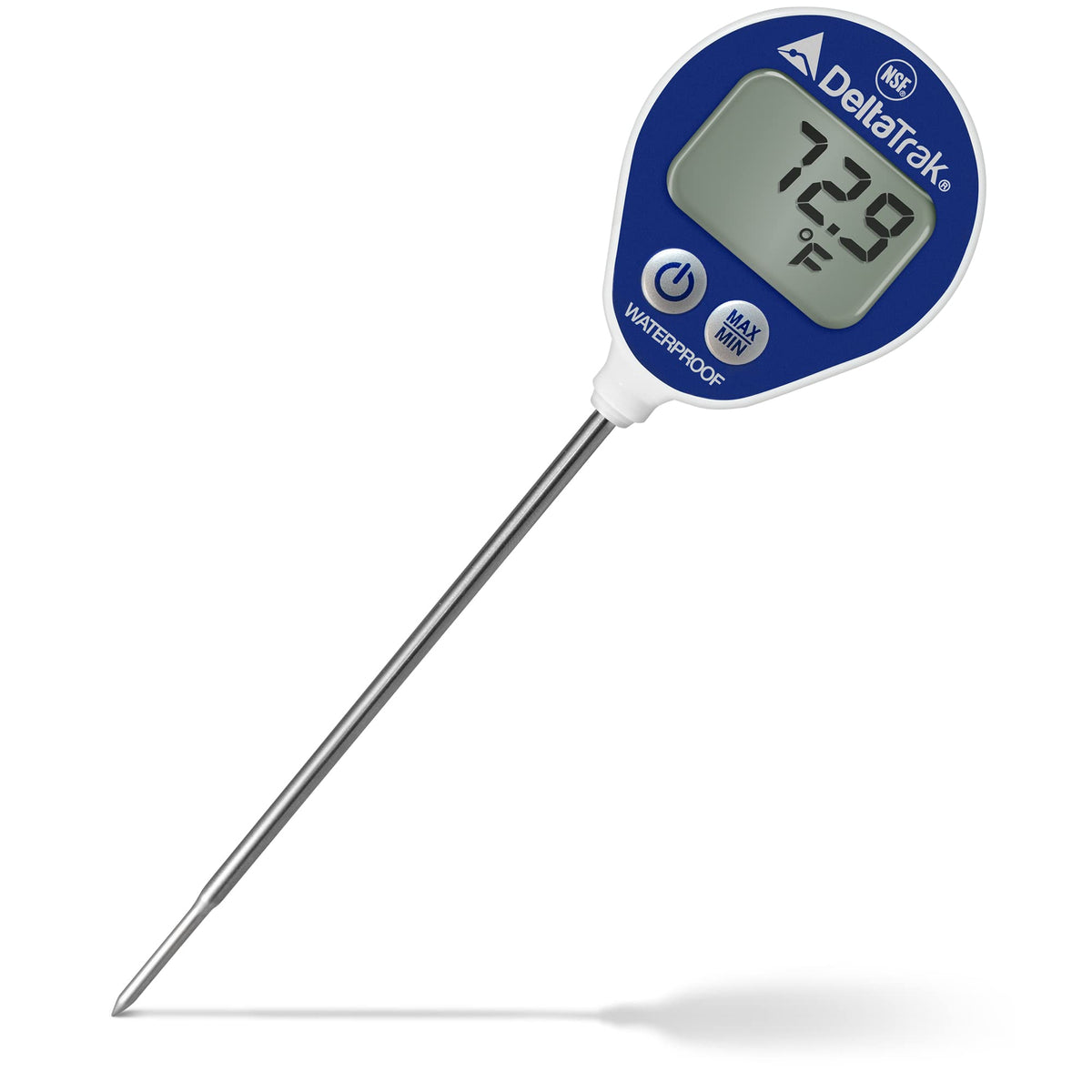 DeltaTrak 11050 display with quick-read temperatures for cooking and grilling.