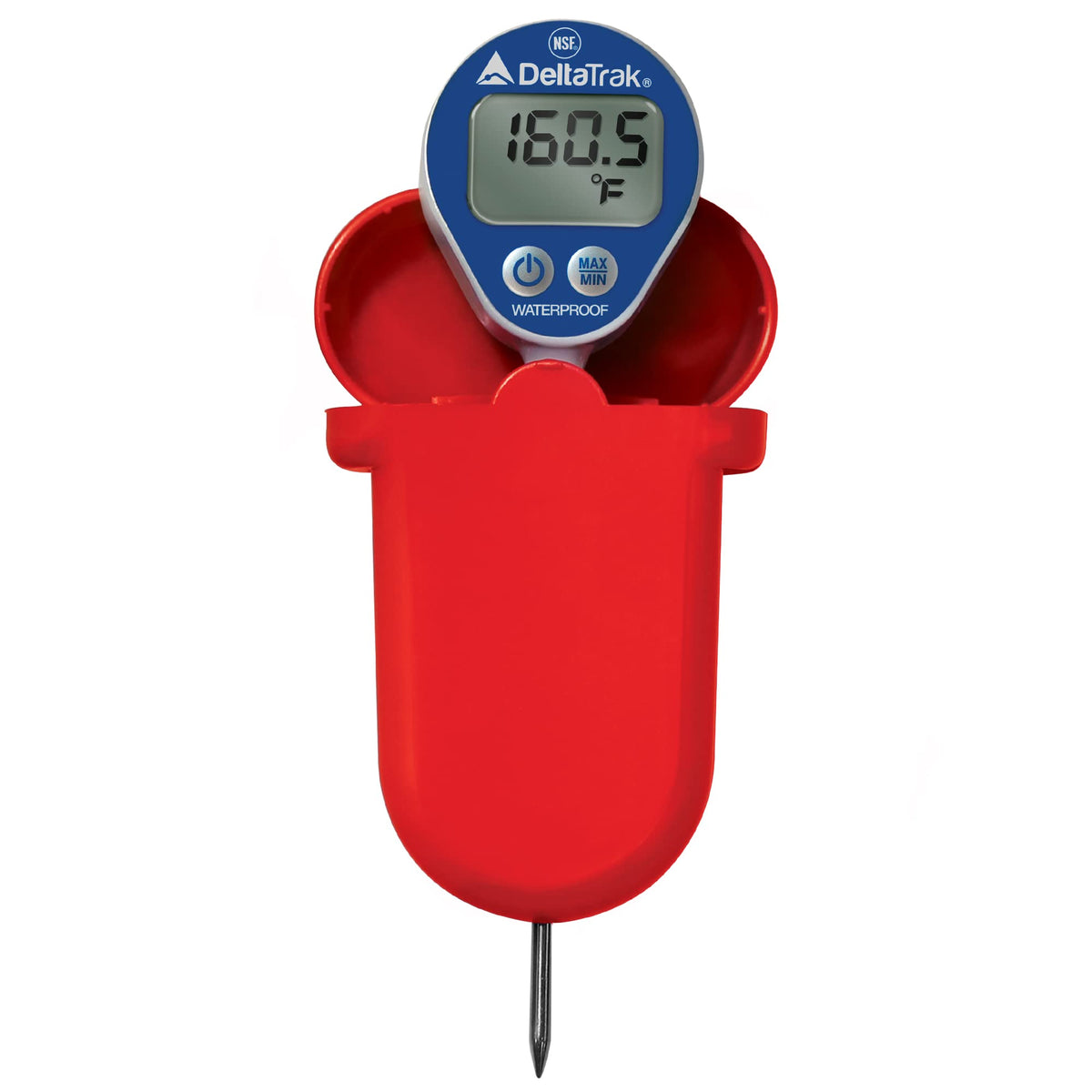 DeltaTrak 12214 front view of dishwasher thermometer for precise sanitation checks