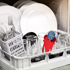 DeltaTrak 12214 IP65 waterproof housing protects electronics in busy kitchens