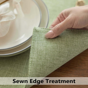 Demetex Green placemats heat resistant for safe serving of warm dishes
