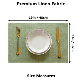 Demetex Green placemats provide scratch resistance during everyday meals