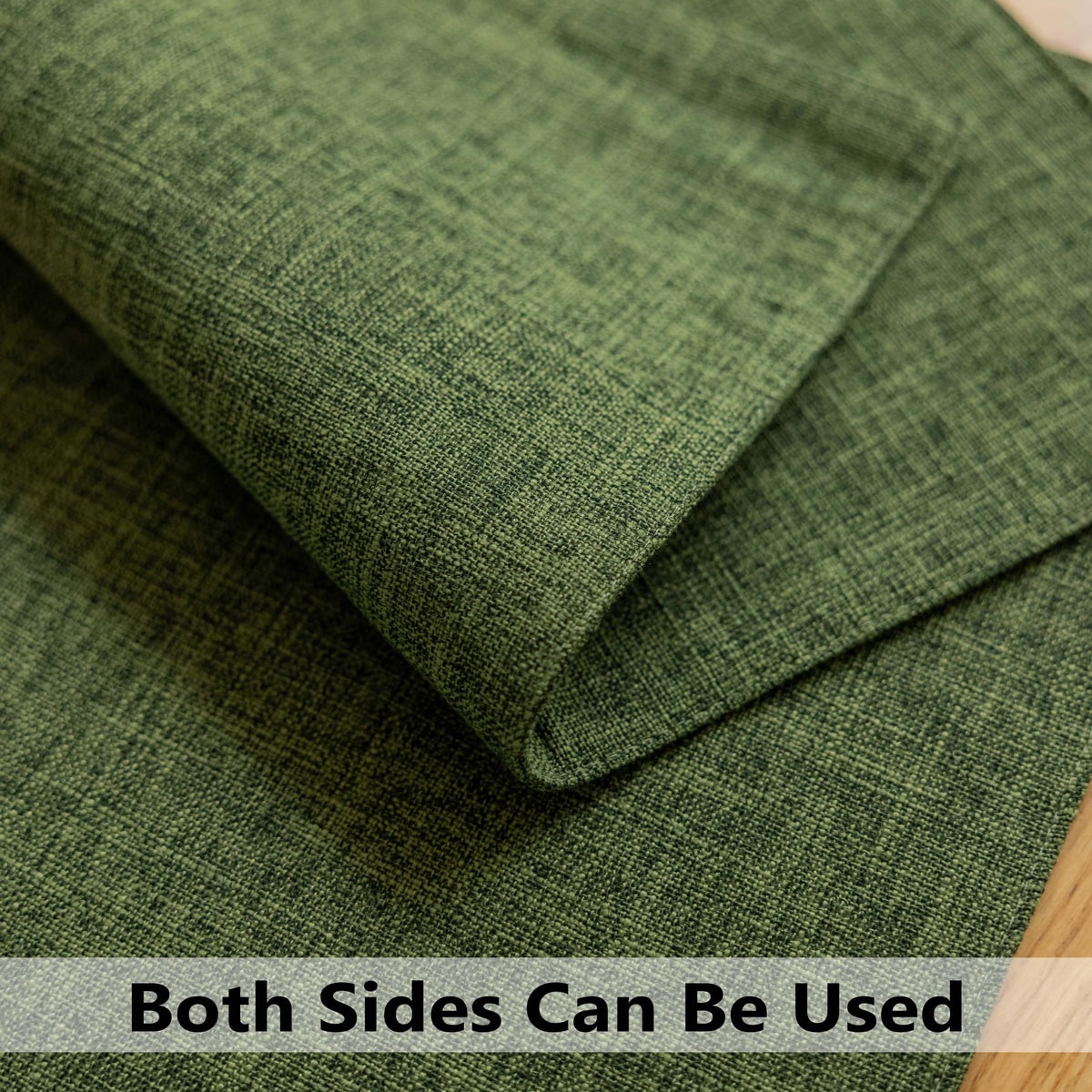Demetex green placemats sized 13x19 inches fit most tables