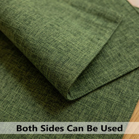 Demetex green placemats sized 13x19 inches fit most tables